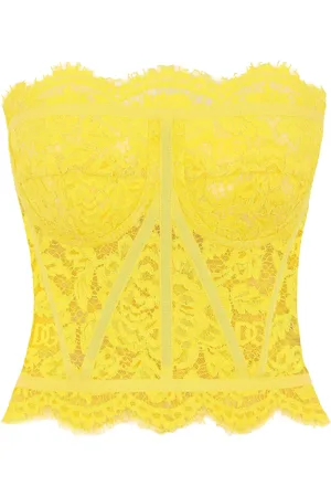 Dolce & Gabbana Chantilly-lace strapless top