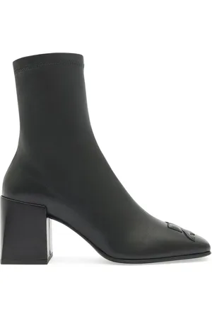 Courrèges Leather block-heel ankle boots