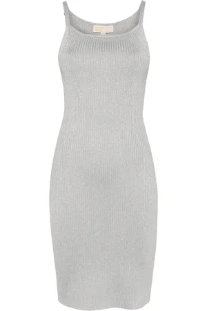 Michael Kors Metallic-threading knitted dress