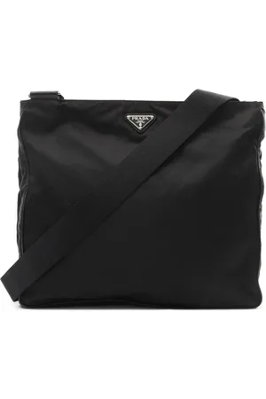 Prada 2000s triangle logo shoulder bag