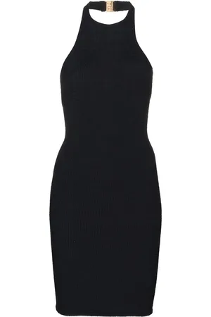Hunza G Polly halterneck seersucker mini dress