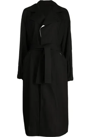 YOHJI YAMAMOTO Belted cotton trench coat