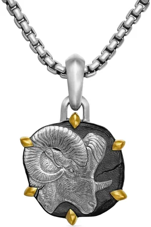 David Yurman 18kt yellow gold and sterling Aries amulet (33mm)