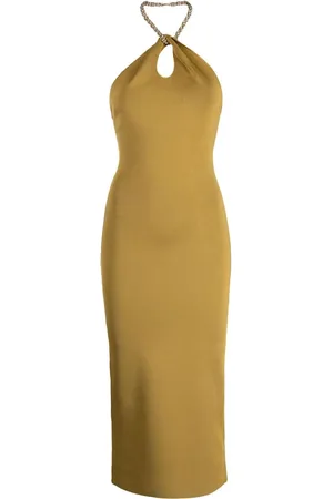 GALVAN Cleopatra halterneck dress