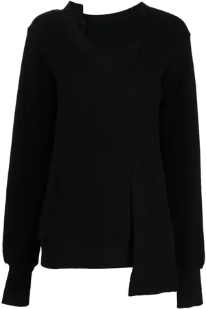 YOHJI YAMAMOTO Asymmetric V-neck sweatshirt