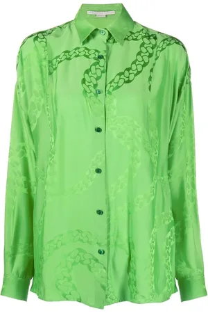 Stella McCartney Chain-link print long-sleeve shirt