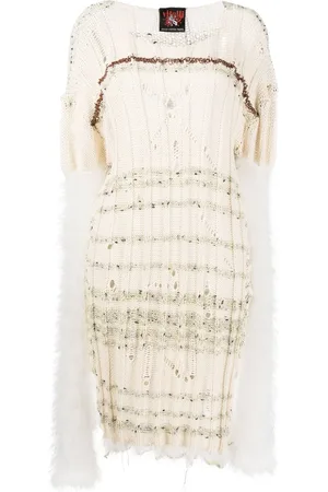 Vitelli Multi-knit midi jumper dress