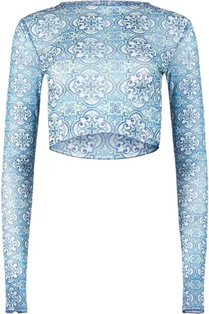 RTA Tomas tile-print top