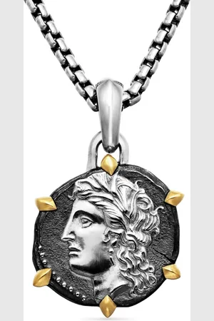 David Yurman 18kt yellow gold and sterling Virgo amulet (33mm)