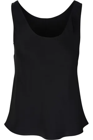PETER COHEN Scoop-neck silk vest top
