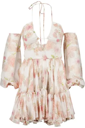 Giambattista Valli Floral-print ruffled dress