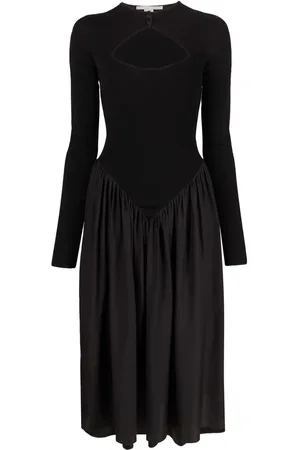 Stella McCartney Panelled long-sleeved midi dress