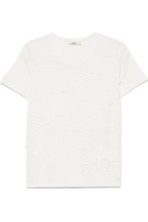 ODEEH Floral-appliqué T-shirt