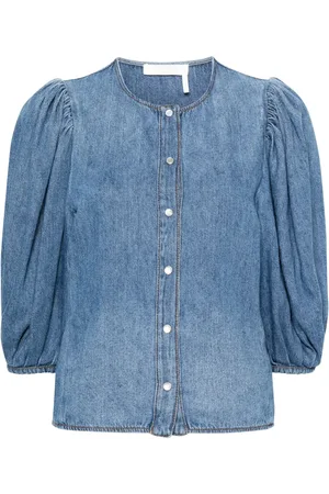 Chloé Balloon-sleeve denim shirt