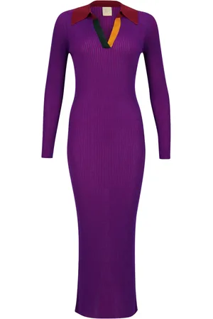 Paula Long-sleeve knitted maxi dress