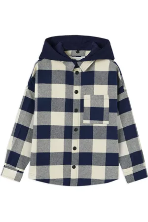 Palm Angels Checked logo-print hooded jacket