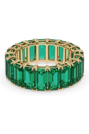 VEYNOU 14kt recycled yellow Eden Eternity emerald ring