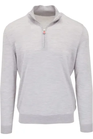 Kiton Half-zip wool sweatshirt
