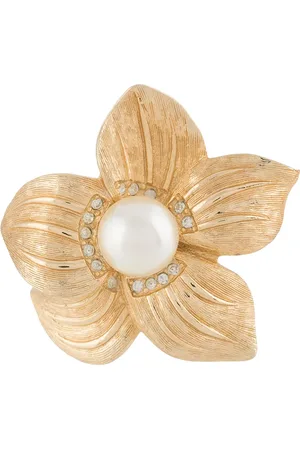 Dior 1980s pre-owned magnolia brooch
