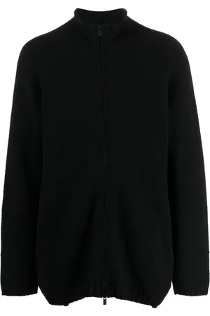 YOHJI YAMAMOTO Funnel-neck wool-blend cardigan