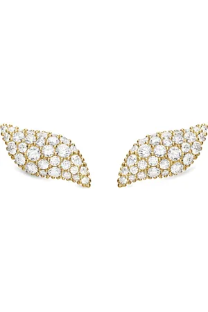 David Yurman 18kt yellow Petite Flute diamond stud earrings