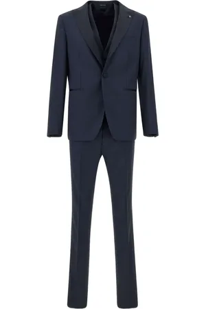 TAGLIATORE Brooch-detail three-piece suit