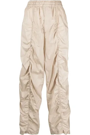 Isabel Marant Kimbra ruched cotton track pants