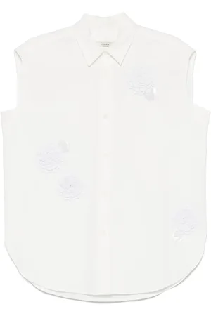 ODEEH Floral-appliqu?? shirt