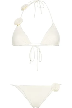 LA REVECHE Ashar floral-appliqué bikini set