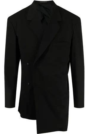 YOHJI YAMAMOTO Double-breasted draped-design blazer