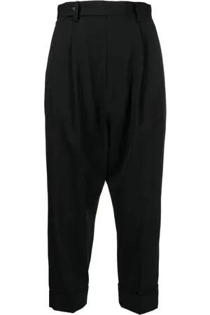 YOHJI YAMAMOTO Wool cropped tapered-trousers