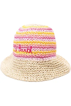 MC2 SAINT BARTH Polly striped straw bucket hat