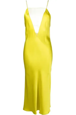 Stella McCartney Sheer-panel open-back midi dress