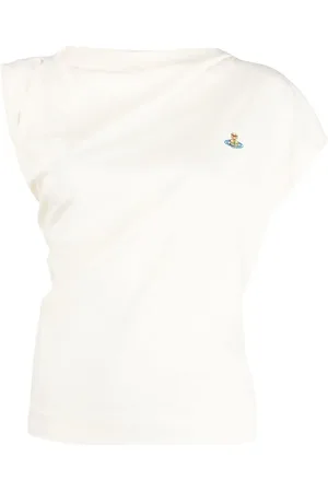Vivienne Westwood Orb-embroidered ruched T-shirt