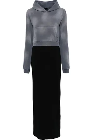 We11 Done Layered hoodie dress