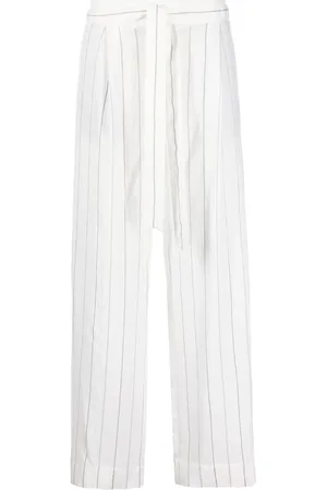 Vince Striped straight-leg trousers