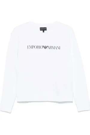 Emporio Armani Logo-print organic-cotton sweatshirt