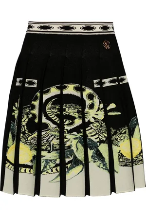 Roberto Cavalli Pleated jacquard-knit miniskirt