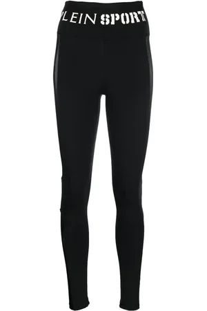 Philipp Plein Logo-waistband high-waisted leggings