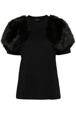 Simone Rocha Faux-fur detail T-shirt