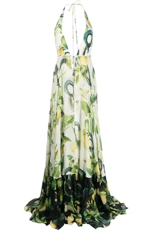 Roberto Cavalli Floral-print silk dress