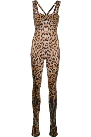 Roberto Cavalli Leopard-print sleeveless jumpsuit