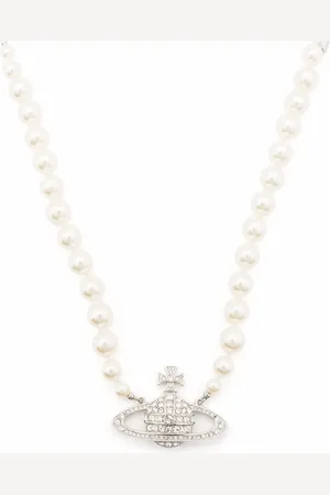 Vivienne Westwood Imogene crystal-orb pearl necklace