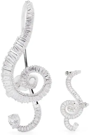 Swarovski Crystal-embellished clip earrings