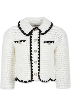 Self-Portrait Open-knit long-sleeve cardigan