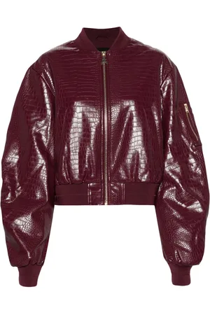 Patrizia Pepe Padded faux-leather bomber jacket