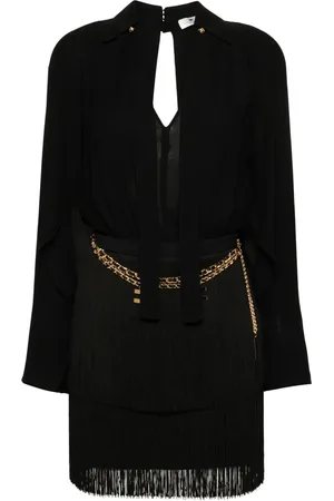 Elisabetta Franchi Chain-link detail crepe mini dress