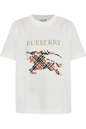 Burberry Check-motif graphic T-shirt