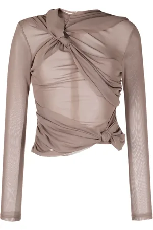 Rokh Knot-detail long-sleeve top