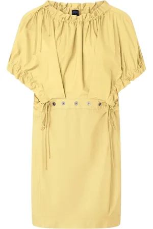 Pinko Puff-sleeve drawstring dress